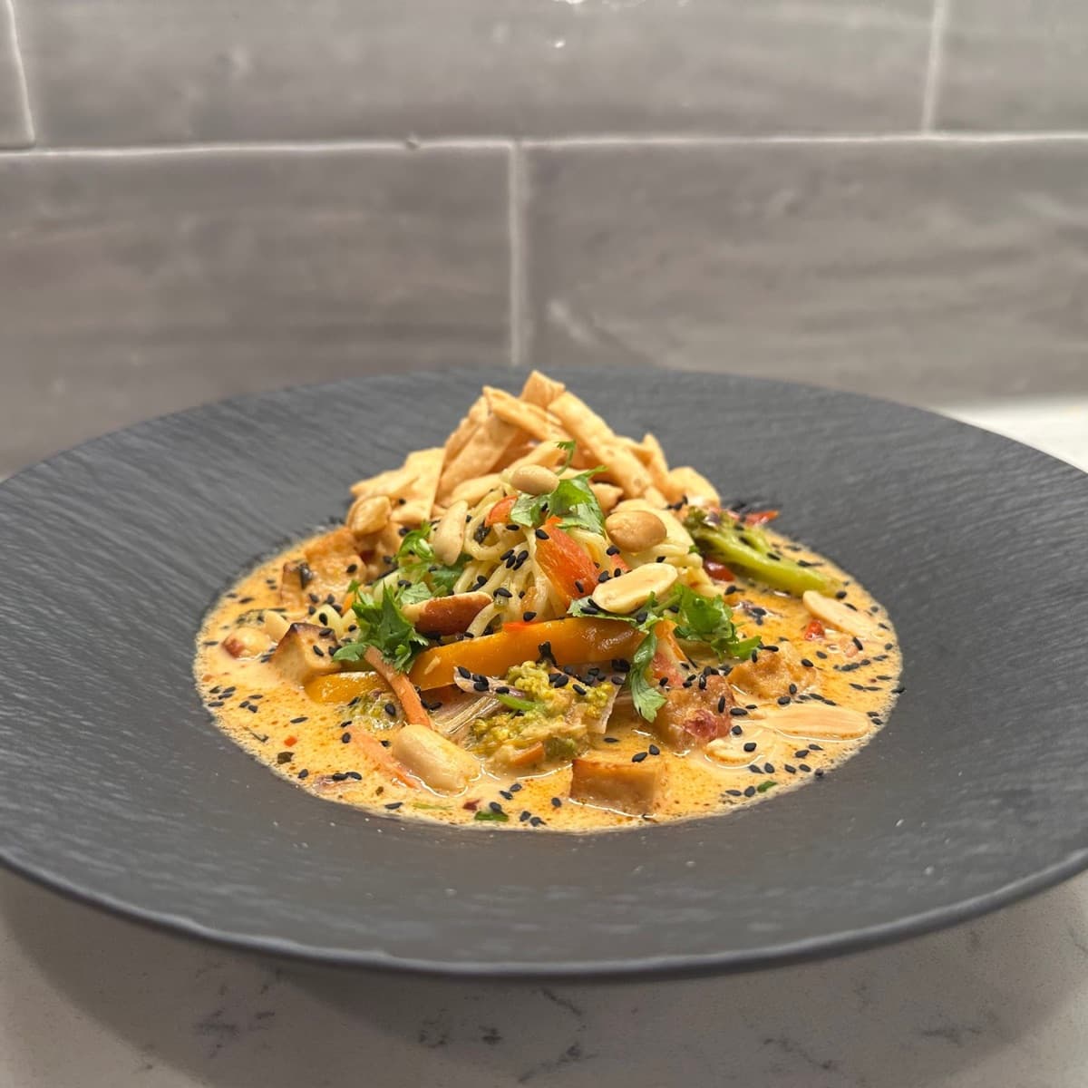 Khao soi-inspired curry noodles, step photo 2